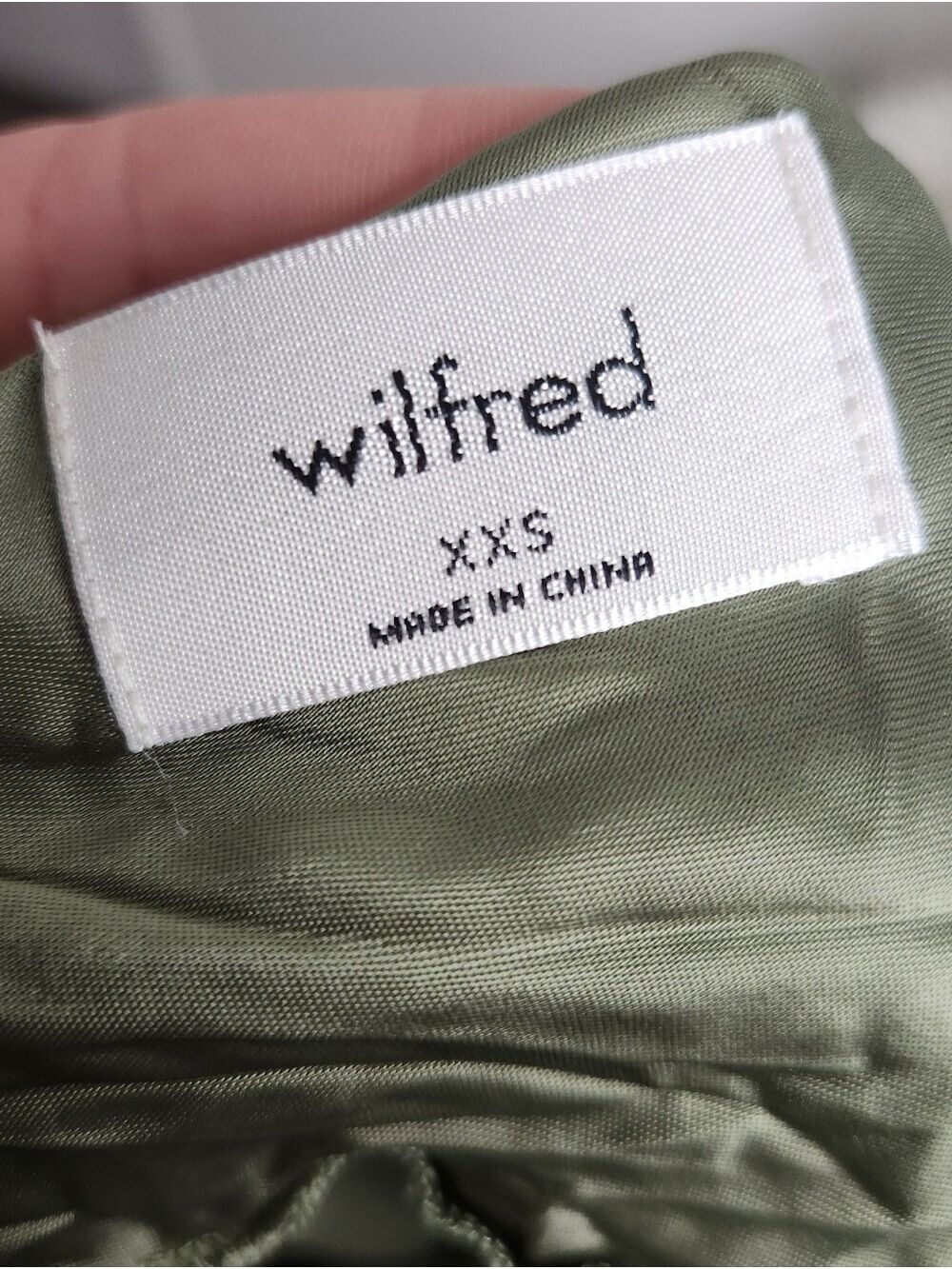 Aritzia Wilfred Only Ruched Adjustable Slip Dress In Sage Frost Green Size XXS - Picture 14 of 14